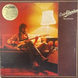 ERIC CLAPTON BACKLESS 12" LP VINYL RECORD GATEFOLD PROMO w/stamp 1978